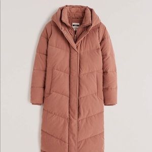 Terracotta Abercrombie Ultra Puffer Coat